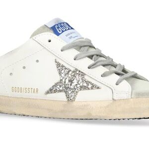 Golden Goose White Sneakers with Silver Star